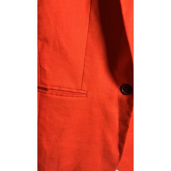 J.CREW Parke Blazer in Linen Blend Brilliant Sunset Orange Red Womens Size 0 - Picture 8 of 14